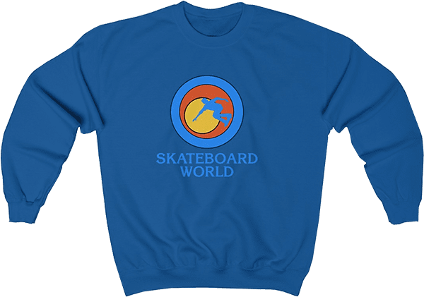 Blue 45RPM Skateboard World Crew Sweatshirt in XL size
