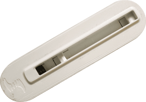 Single white FIN-S fin box on plain background