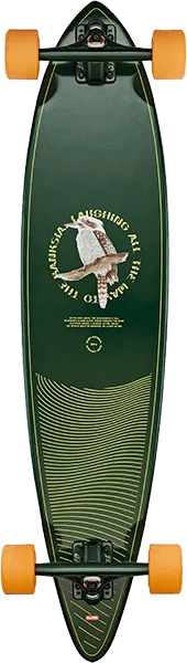 Globe Pintail 37 Complete 8.5x37.5 Kookaburra skateboard with pintail shape