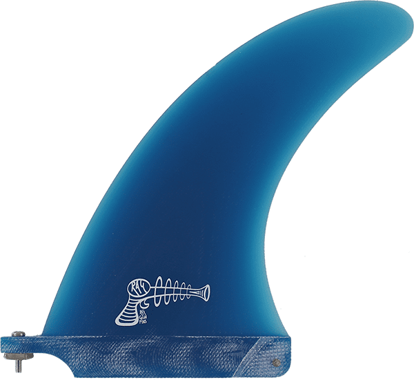 RAY GUN 7.5 inch blue fiberglass center surfboard fin