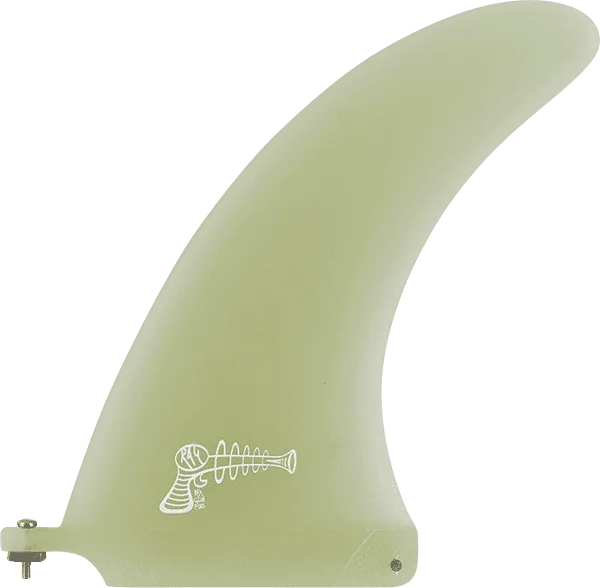RAY GUN fiberglass volan center fin 9.0 inch clear surfboard fin