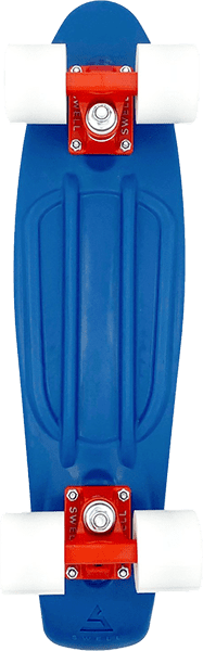 Swell 22 inch complete skateboard in Oceans blue, red, and white colorway
