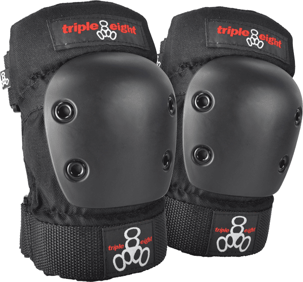 Triple 8 EP 55 Elbow Pad Jr. on a young skater's arm, showing the low-profile cap and junior fit